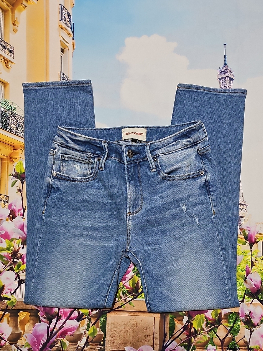 Driftwood‎ Distressed Cropped Jeans Size 24
